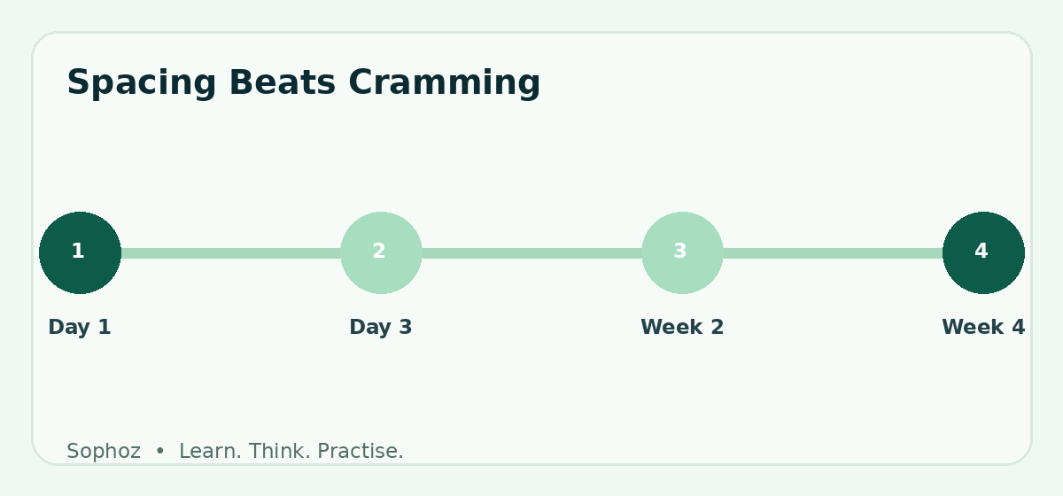 Spacing Beats Cramming